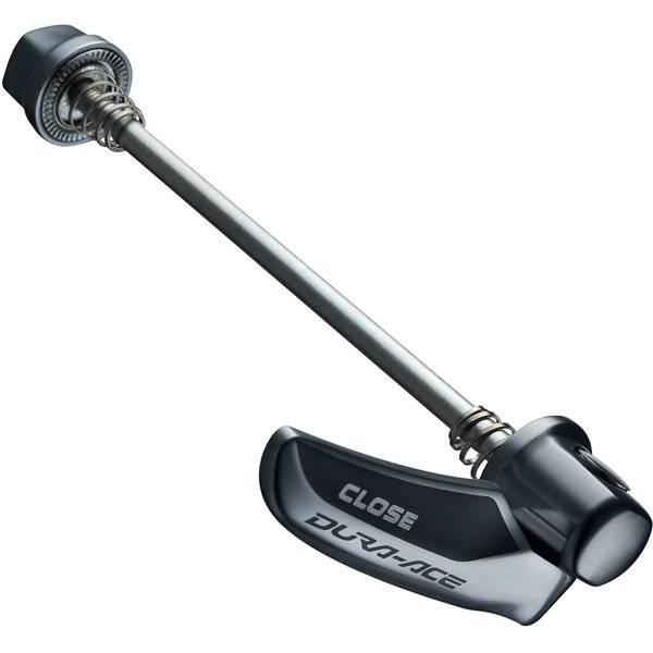 Shimano WH-9000 quick release skewer for bike wheels, 133mm, genuine Shimano spare component for bicycle wheel installation.