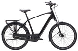Trek District+ 2 2025 unisex electric hybrid bike for urban commuting and suburban riding, shown with sleek frame and electric motor.