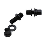 Halo Spin Doctor front hub stub axle with nutted BMX-style replacement axle, showcasing durable metal construction and threading.
