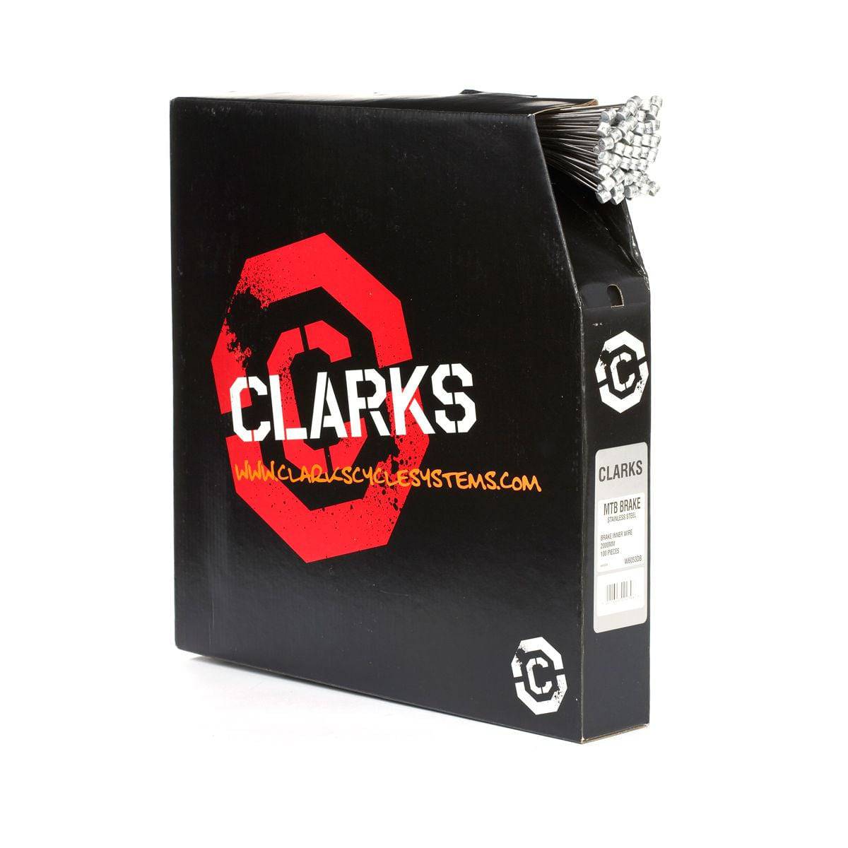 Clarks MTB/Hybrid S/S Inner Brake Wire W1.5 x L2000mm Barrel Nipple Dispenser Box (100pcs): | Swinnerton Cycles