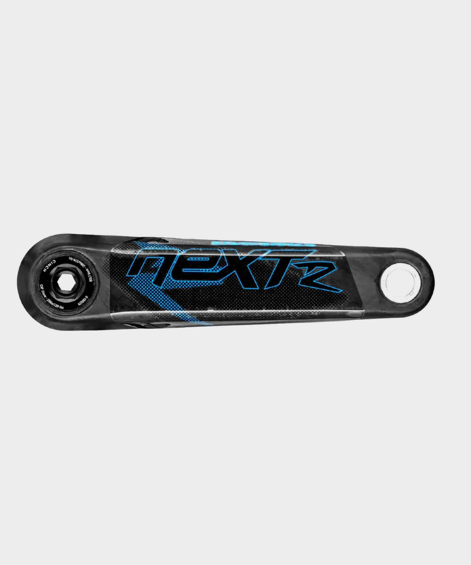 Race Face Next R 136mm carbon MTB crank arms with Cinch technology, lightweight and durable bike components for mountain biking.