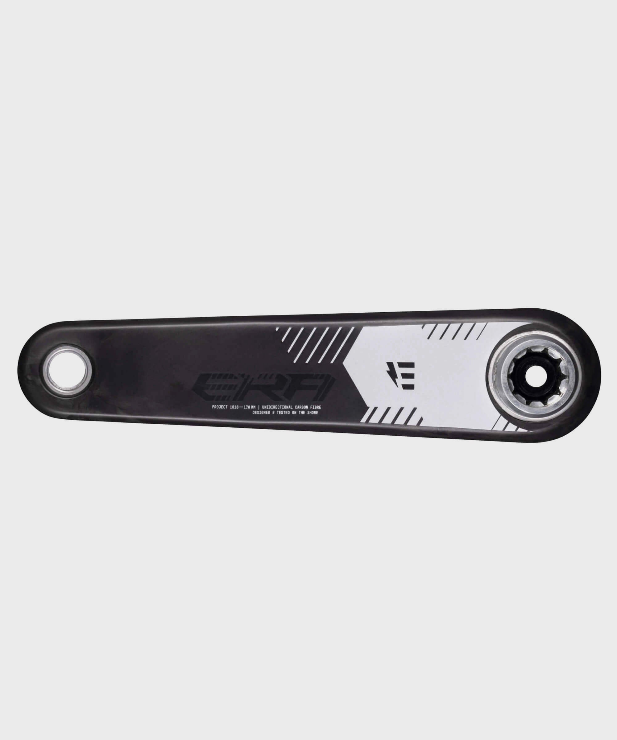 Race Face Era-E Carbon crank arms for Bosch Gen4 and TQ HPR50 eMTB motors, showing sleek black lightweight component design.