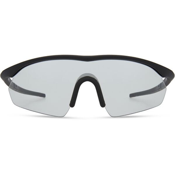 Madison Eyewear Shields matte black sunglasses with clear low-light lenses, stylish and protective eyewear for various lighting conditions