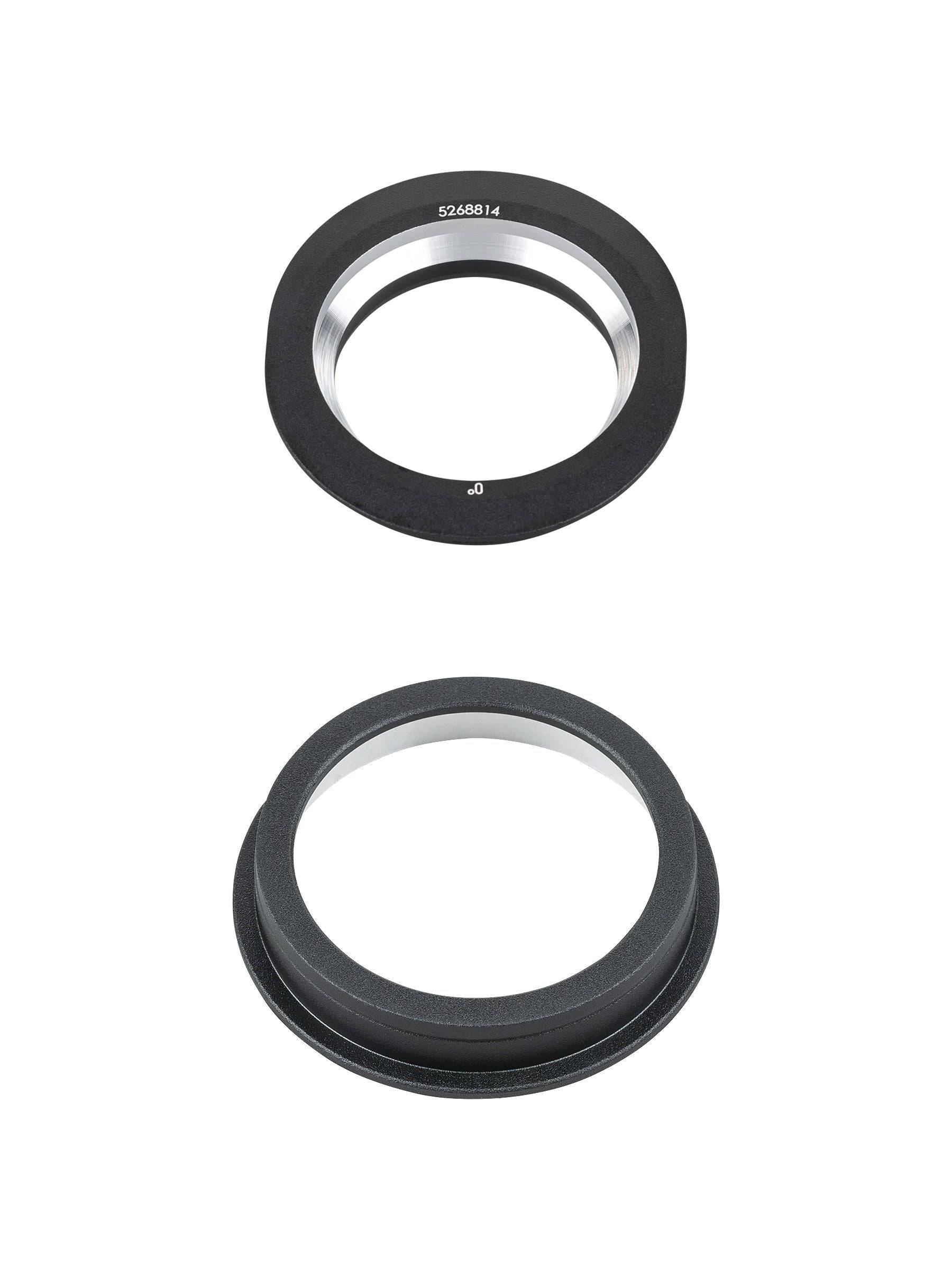 Black Trek Fuel EX 2023 fixed angle headset cups for 0-degree alignment, bike components replacement part.