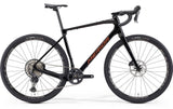 Merida Silex 7000 gravel bike with Shimano GRX 822 components and hydraulic disc brakes, shown from a side angle.