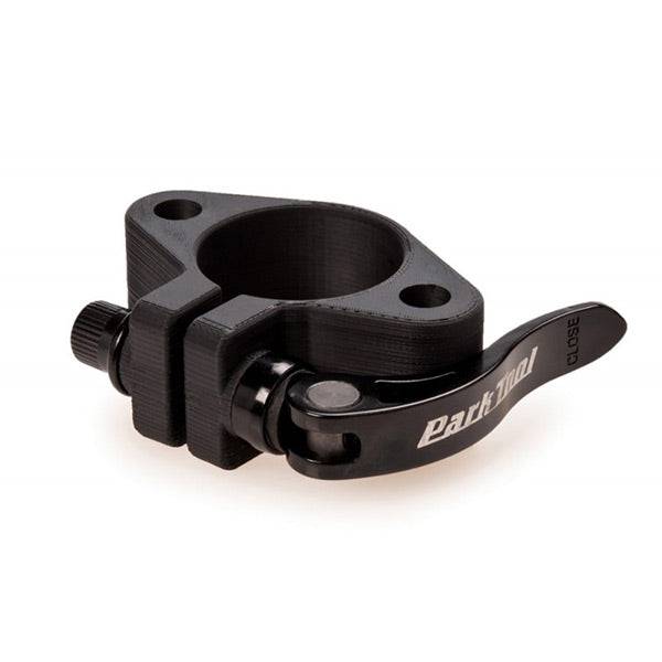 Park Tool 1707.2 accessory collar for pre-2012 PRS-20, PRS-21, PCS repair stands, workshop tool attachment, black metal part.