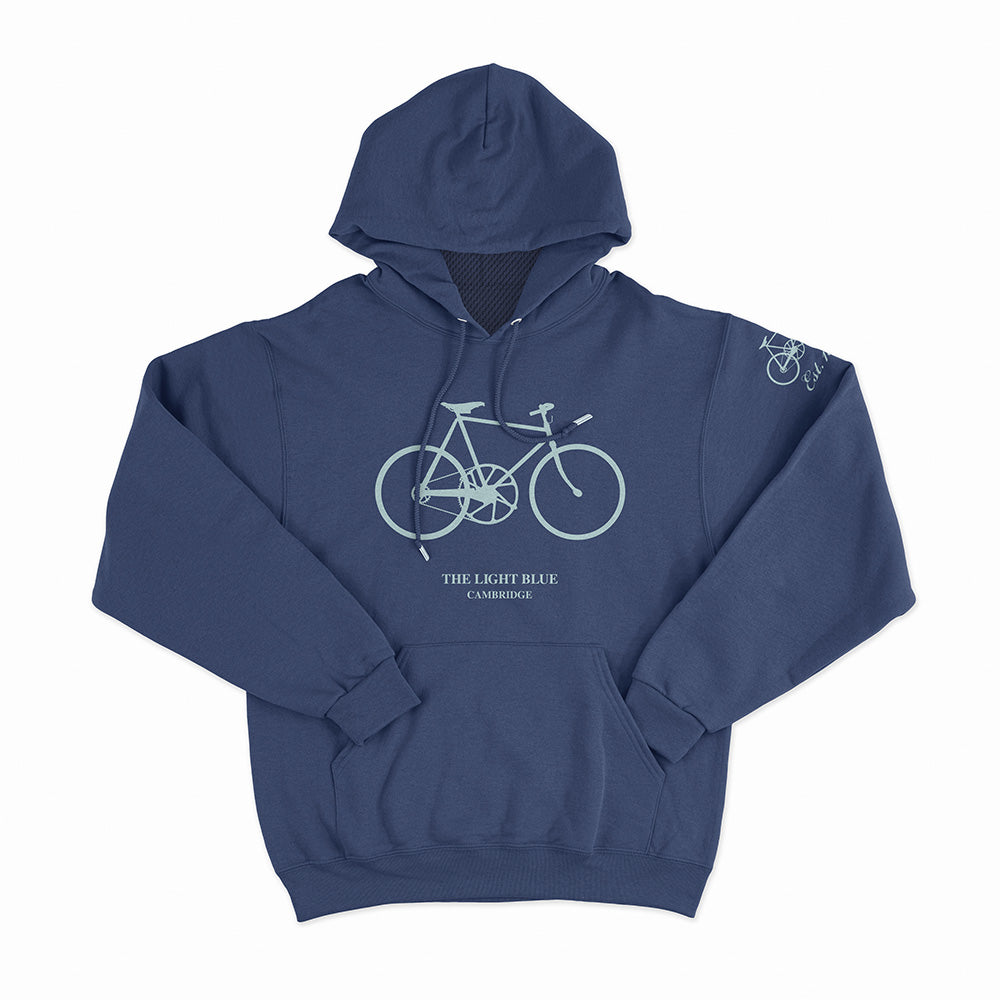 Light Blue Sport Old Bike Hoodie