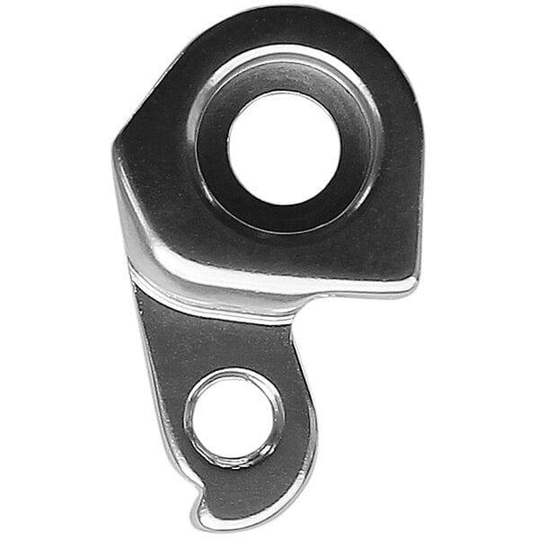 M Part Gear Hanger for bicycle frame protection and alignment, metal component with mounting holes, designed for bike maintenance.