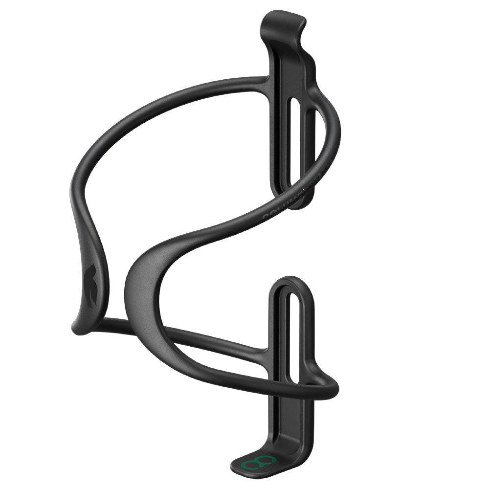 Columbus Trittico Carbon bottle cage with adjustable design and titanium bolts for lightweight bike hydration accessories.