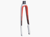 Trek 2017 Domane SLR 7 disc and rim brake fork with 53 rake, lightweight bike component for road cycling.