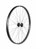 Trek Alex MD35 Boost 29-inch mountain bike front wheel in black and dark grey with disc brake compatibility.