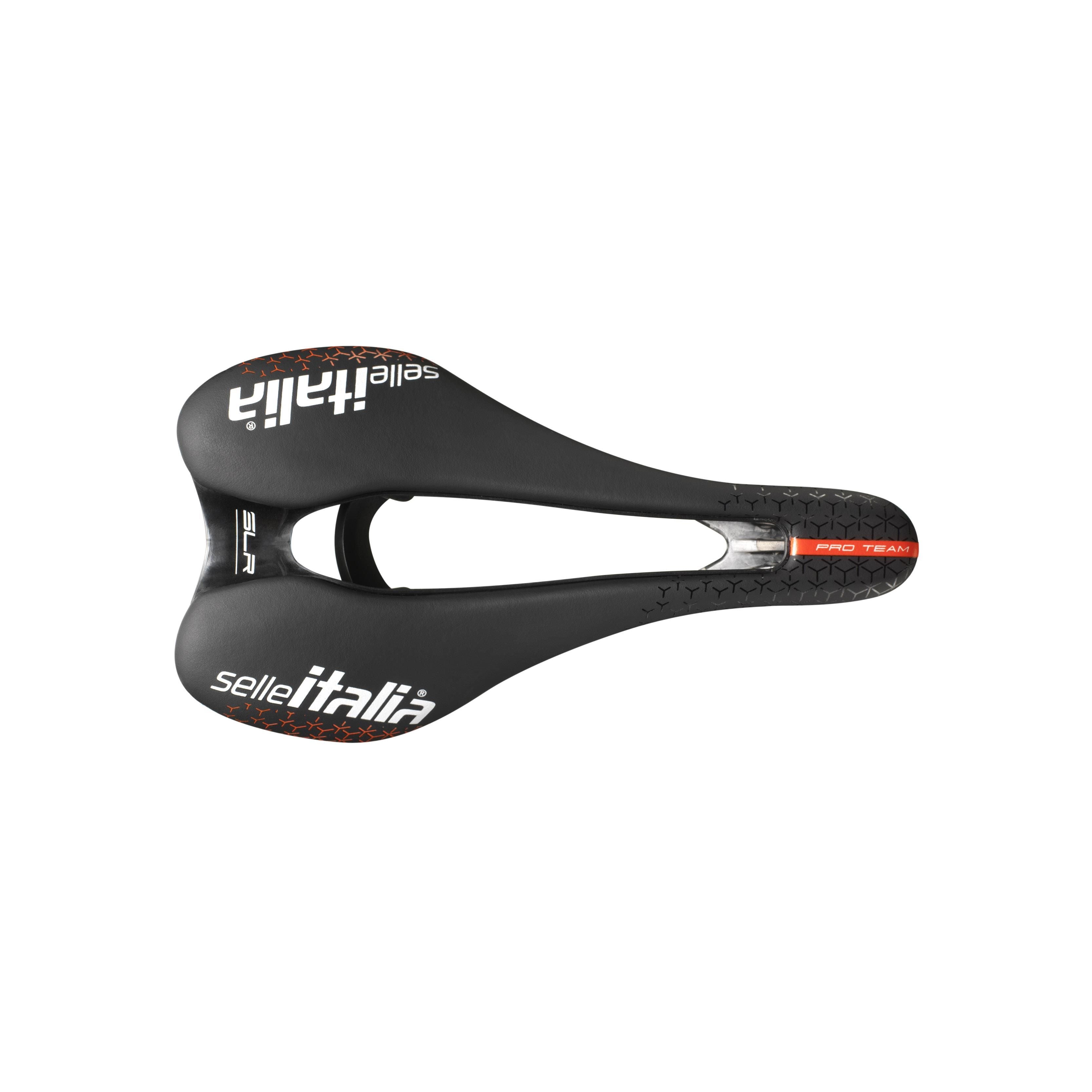 Selle Italia SLR Boost Kit Carbonio Superflow Pro Team road cycling saddle with lightweight carbon rails and ergonomic design.