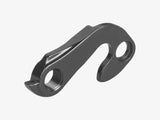 Trek 6061 black flip-flop rear derailleur hanger, 135mm Q/R drive side bike component on a white background.