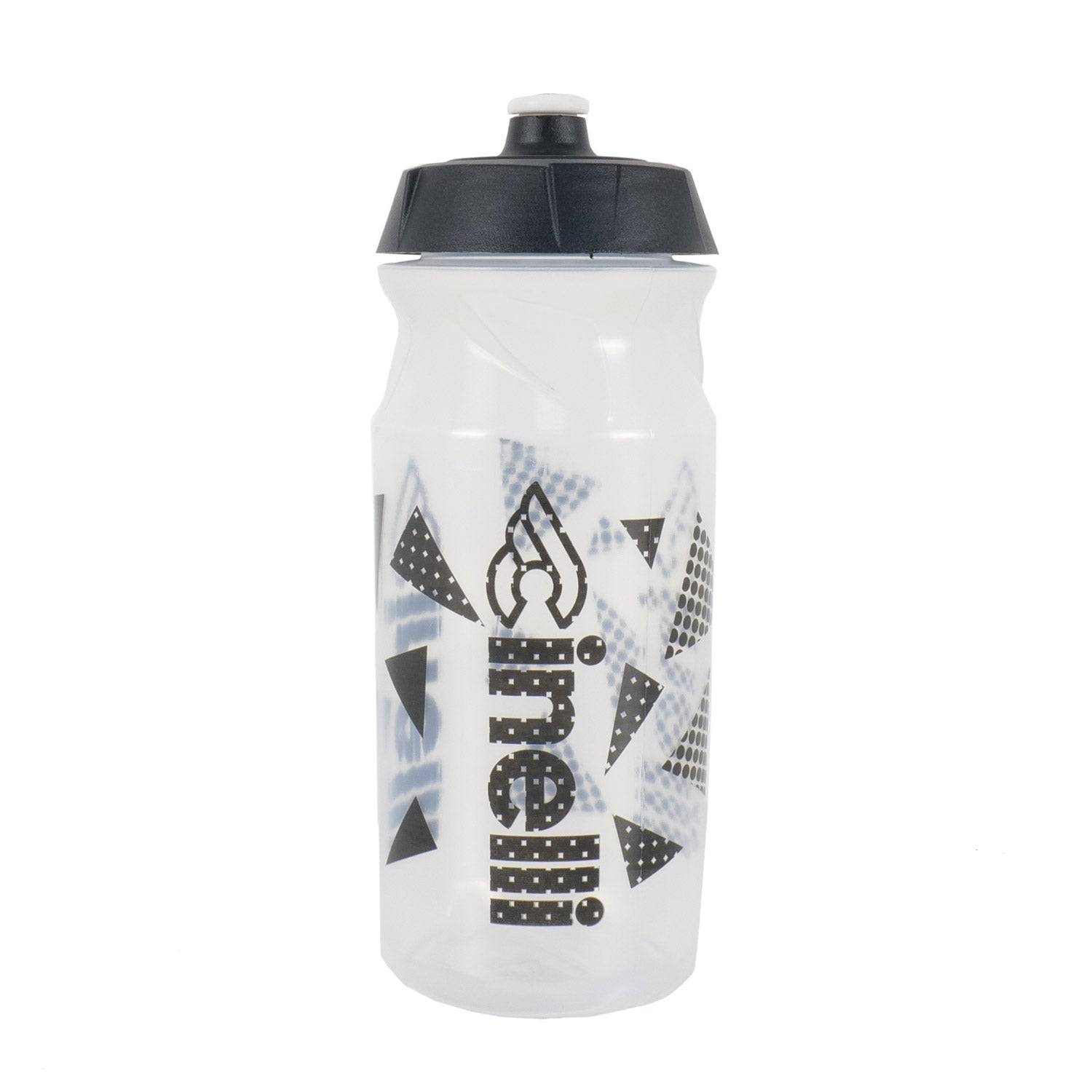 Cinelli Zefal Optical Shark 65 cycling water bottle, BPA-free reusable accessory with sleek design and clear branding.