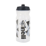 Cinelli Zefal Optical Shark 65 cycling water bottle, BPA-free reusable accessory with a colorful shark design for cyclists.