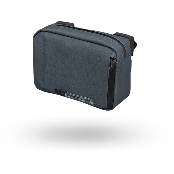 PRO Discover Compact 2.5L waterproof handlebar bag with reflective details, designed for cycling accessories.