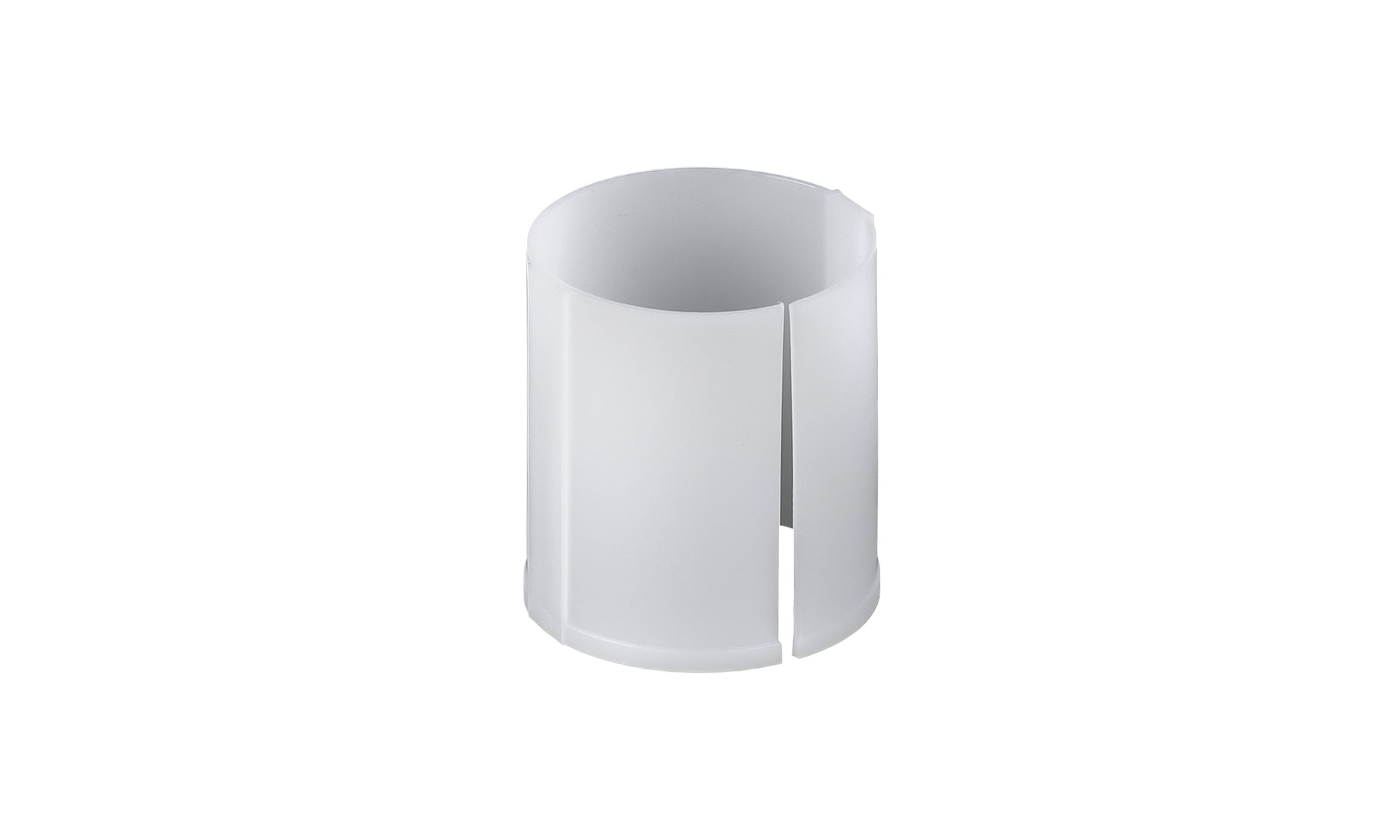 Bontrager Line Dropper Seatpost Travel Reducer in white, designed for 30mm to 25.15mm seatpost compatibility on bike components.