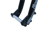 Identiti Rebate 1420 Jump XL MTB dirt jump forks with disc mounts, showcasing the front suspension components for mountain biking.