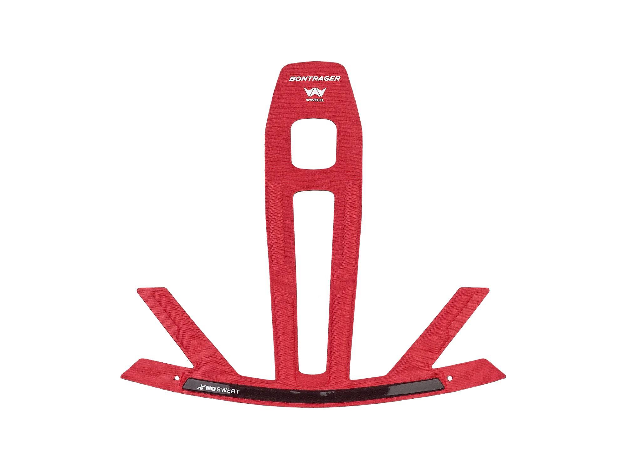 Bontrager XXX WaveCel Nosweat replacement fit pads for bike helmet accessories, showing the padded interior and fit design.