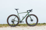 Close-up of the Colnago C68 Gravel 2025 carbon gravel and CX frame set with detailed tubing and sleek design for mixed terrain riding.