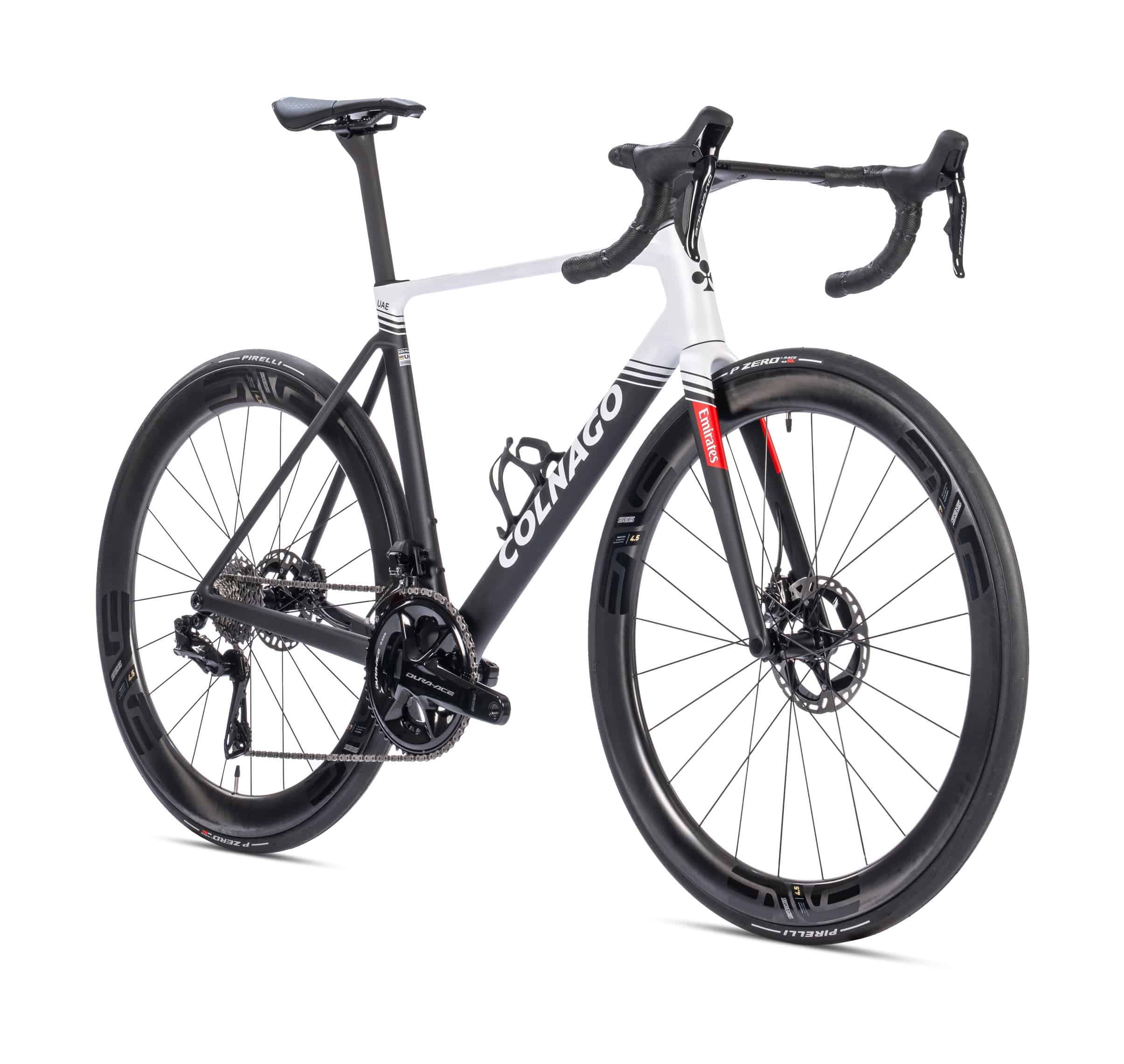 Colnago V5rs Disc 2025 carbon road bike with Shimano Dura Ace Di2 R9200 drivetrain on a white background.