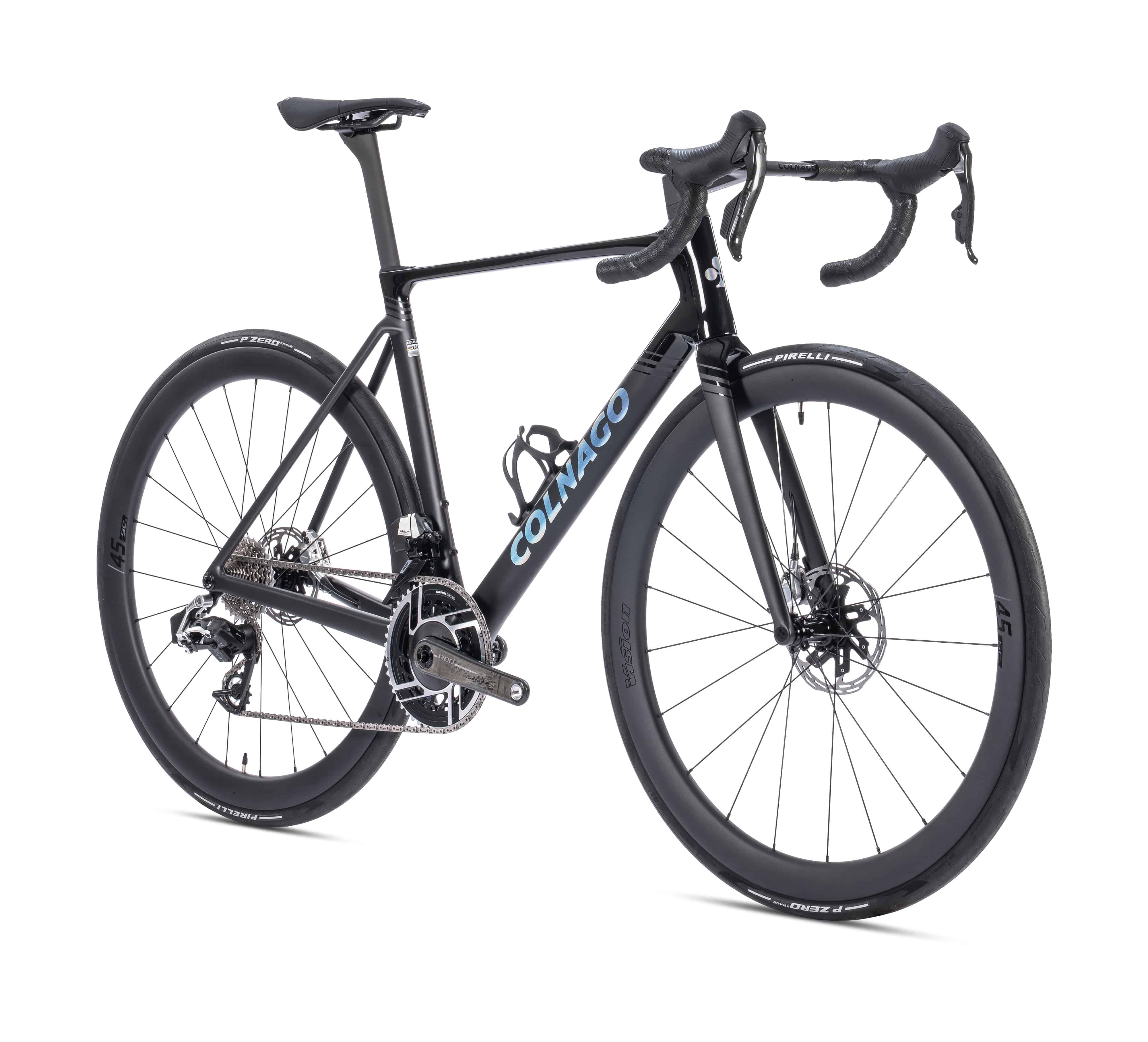 Colnago V5rs Disc 2025 carbon road bike with Shimano Ultegra Di2 groupset, white frame, sleek design, and disc brakes.