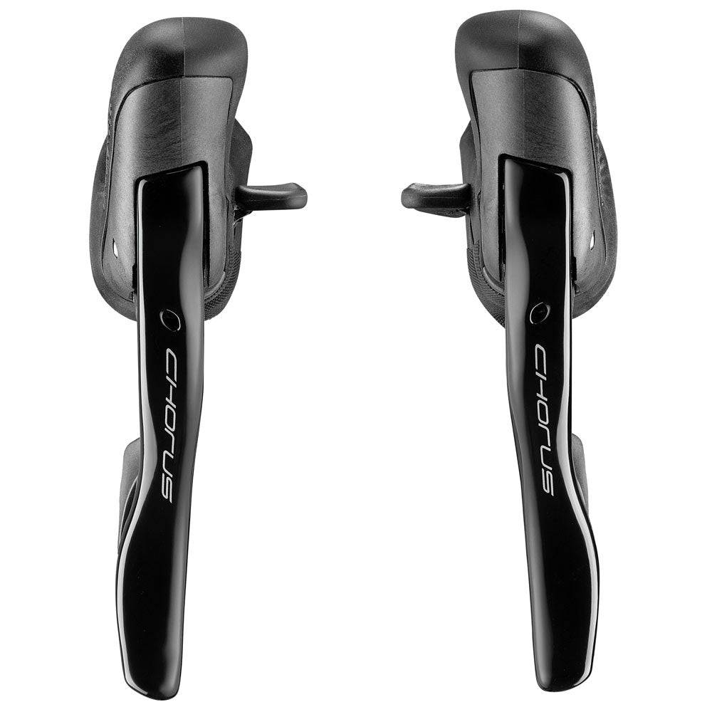 Campagnolo Chorus 12-speed hydraulic road shifters with ergonomic levers and flat mount calipers, component for high-performance cycling.