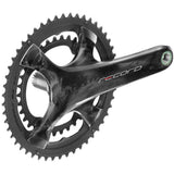 Campagnolo Record 12x Carbon road bike crankset showing sleek black crank arms and chainring for high-performance cycling.