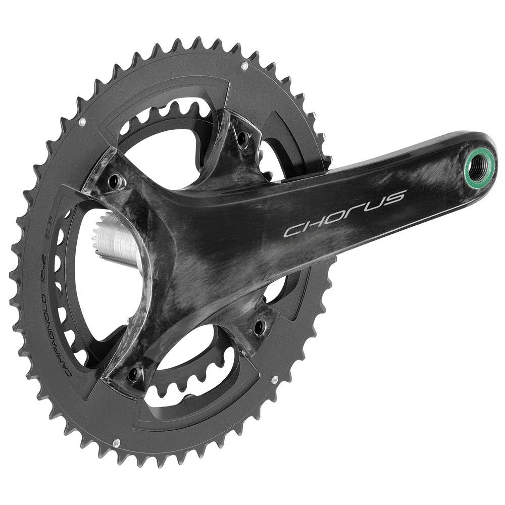 Campagnolo Chorus 12x Ultra-Torque road bike crankset with chainrings, lightweight cycling components for road cycling.