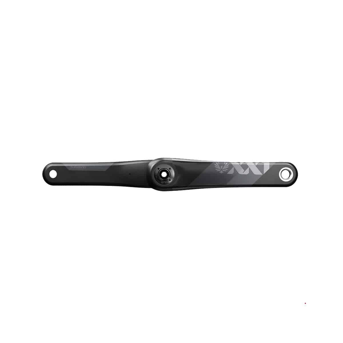 Sram XX1 Eagle DUB 8-bolt crank arm assembly for MTB, showing the black crank arm with bolt holes, no bottom bracket or chainrings.