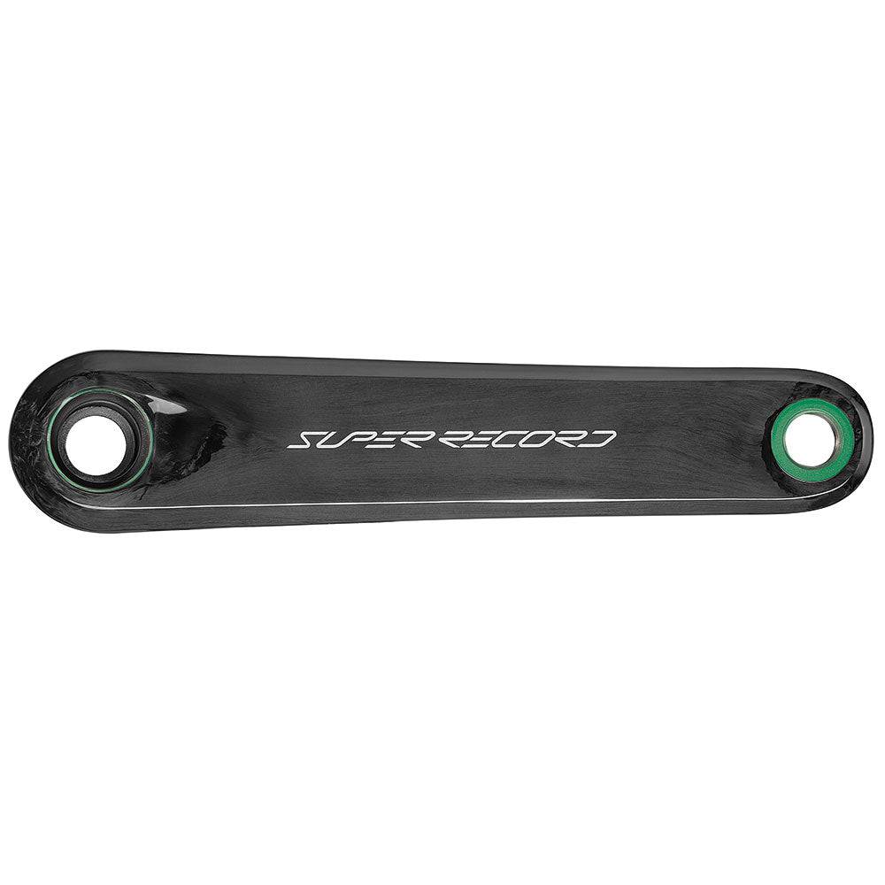 Campagnolo Super Record EPS 12-speed wireless road bike crankset with chainrings and crank arms, component for high-performance cycling.