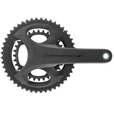 Campagnolo Super Record S Wireless 12-speed carbon road bike chainset cranks with sleek black finish and high-performance design.