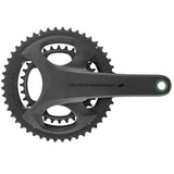 Campagnolo Super Record S Wireless 12-speed carbon road bike crankset and chainset components with crank arms and chainrings.