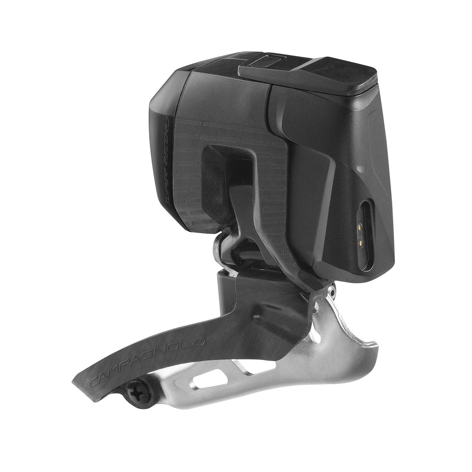 Campagnolo Super Record 13x Wireless front derailleur, a high-precision electronic bike component with sleek design and electronic shifting.