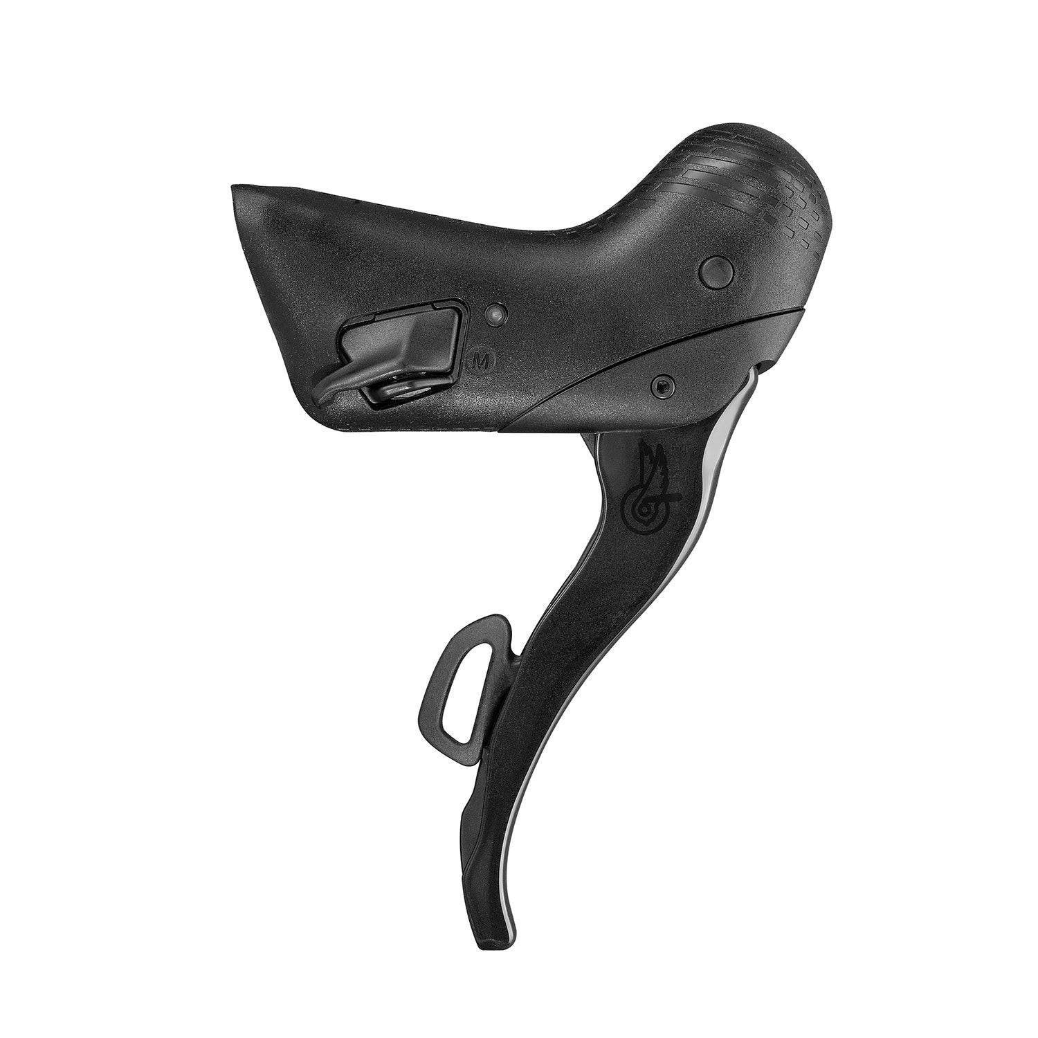 Campagnolo Super Record 13x wireless Ergos road bike components with Bluetooth shifting, featuring sleek design and ergonomic levers.