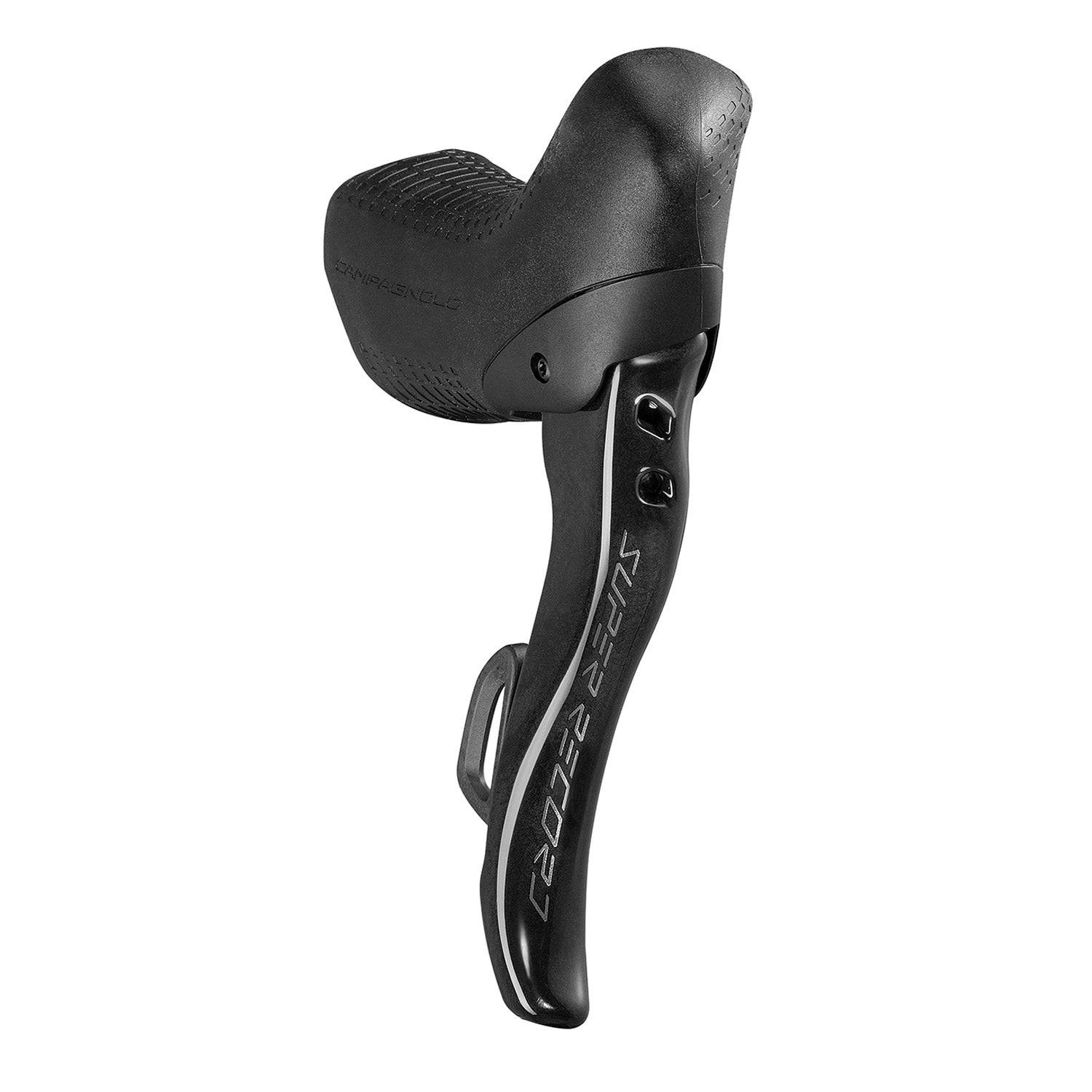 Campagnolo Super Record 13-speed wireless road bike groupset with Bluetooth shifting, featuring levers and components.