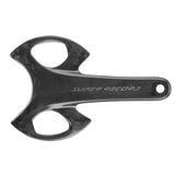 Campagnolo Super Record wireless 13-speed carbon crank arms for road bikes, showing the sleek black design and branding.