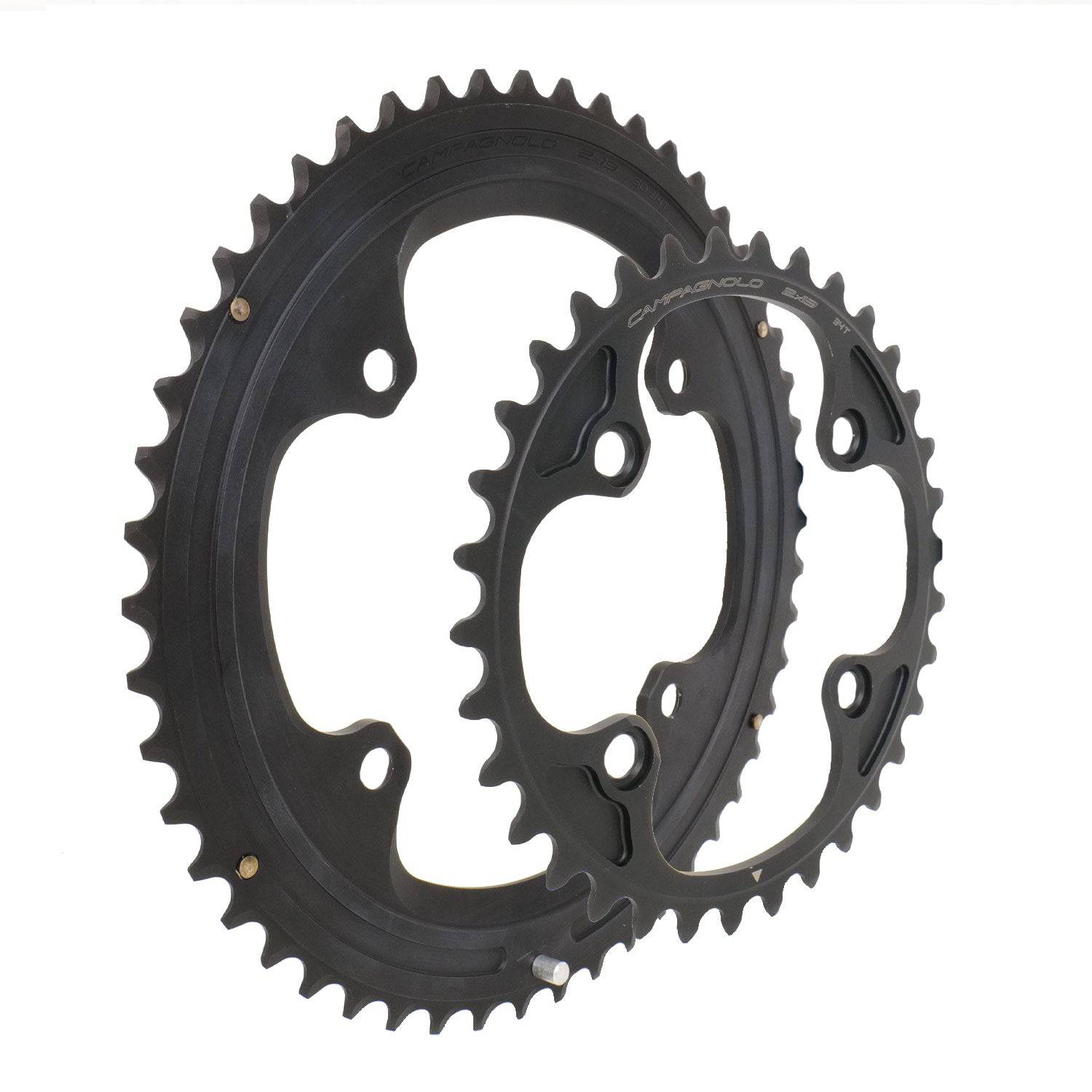 Campagnolo Super Record Wireless 13-speed road cycling chainring showing sleek metallic finish and gear teeth for high-performance riding.