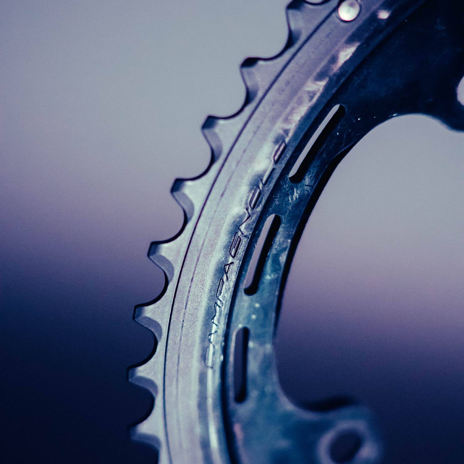 Campagnolo Super Record Ultra 13x chainring for road cycling, featuring electronic shifting components and high-performance design.