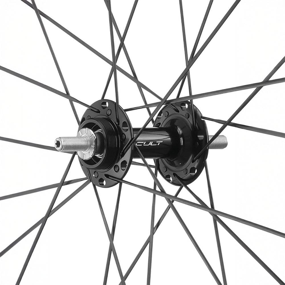 Campagnolo Pista 65 Carbon Track Wheels with 2-Way Fit and CULT Ceramic Bearings, showcasing sleek aerodynamic design.