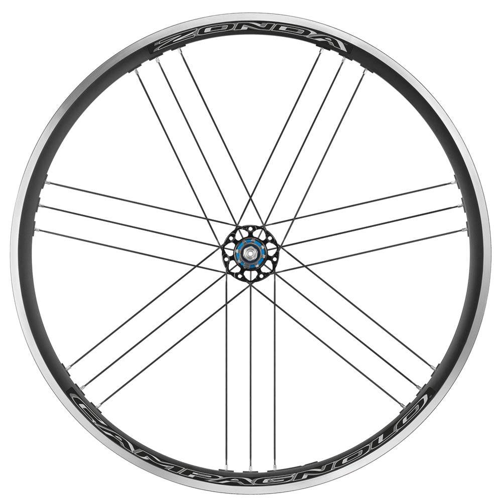Campagnolo Zonda C17 road wheelset with 22.5mm wide clincher rim for 25-28mm tires, cycling components for performance riding.