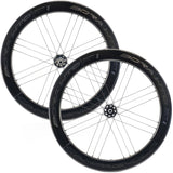 Campagnolo Bora WTO 60 Disc 2-Way Fit aerodynamically designed bicycle wheel set with deep carbon rims and disc brakes.