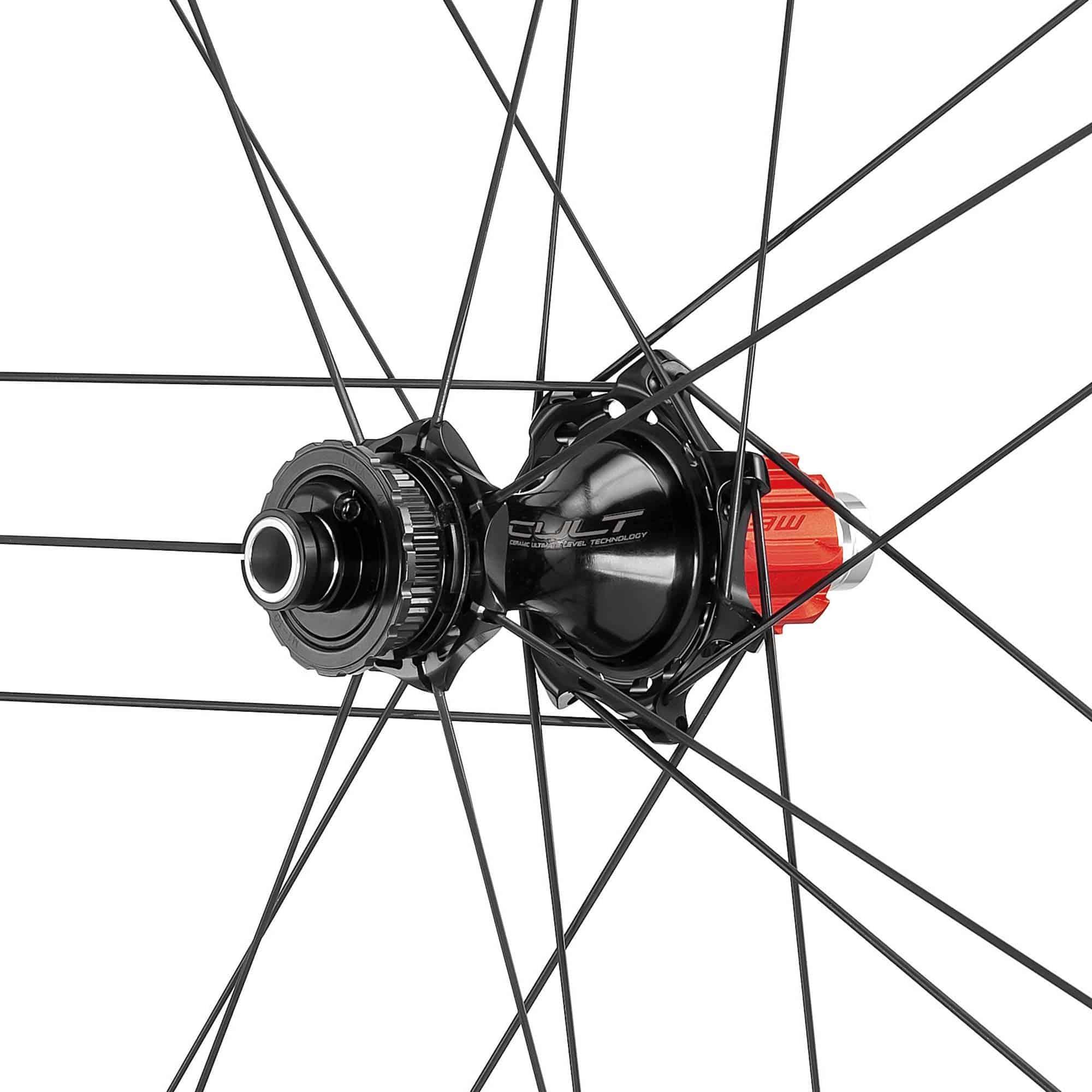 Campagnolo Bora Ultra WTO 45 C23 2-Way Fit disc road bike wheelset with chrome finish, showcasing lightweight racing wheels.