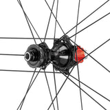 Campagnolo Bora Ultra WTO 45 C23 2-Way Fit disc road bike wheelset with chrome finish, lightweight cycling components.
