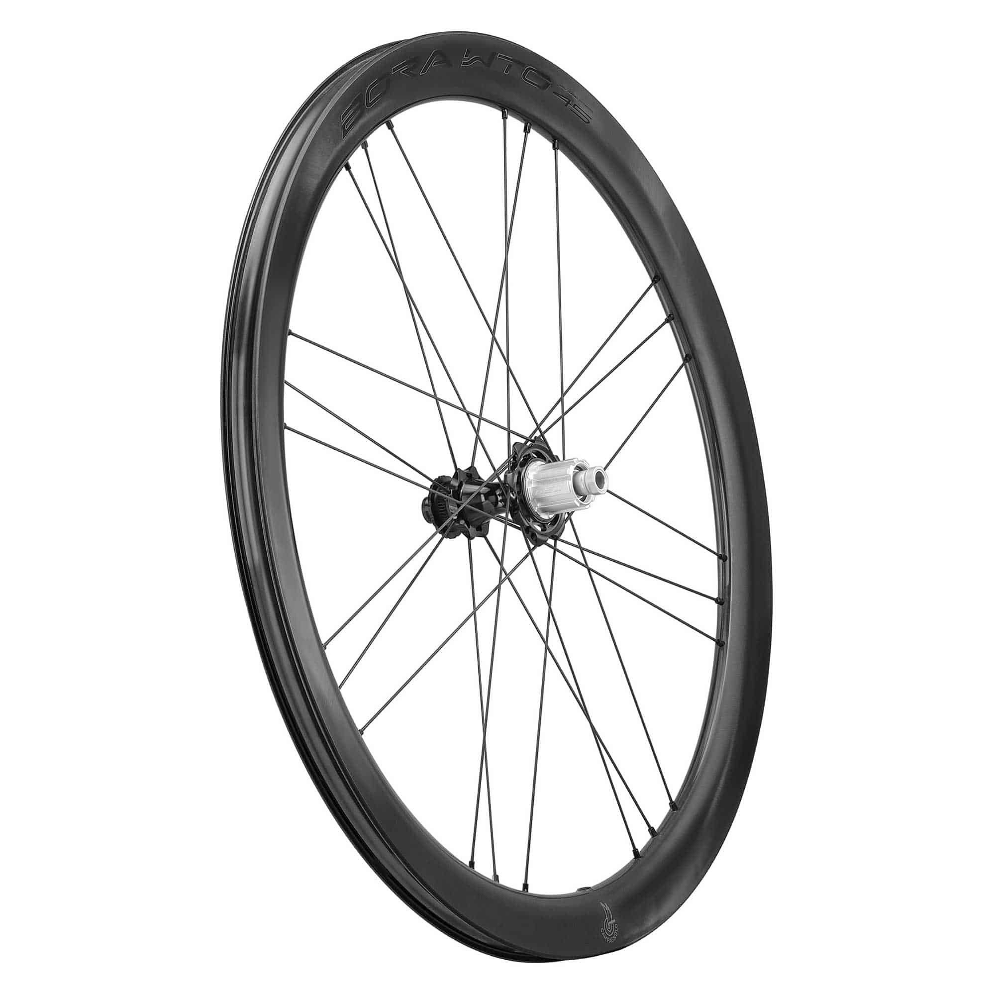 Campagnolo Bora WTO 45 C23 disc road bike wheels with 2-Way Fit technology, lightweight carbon components for cycling performance