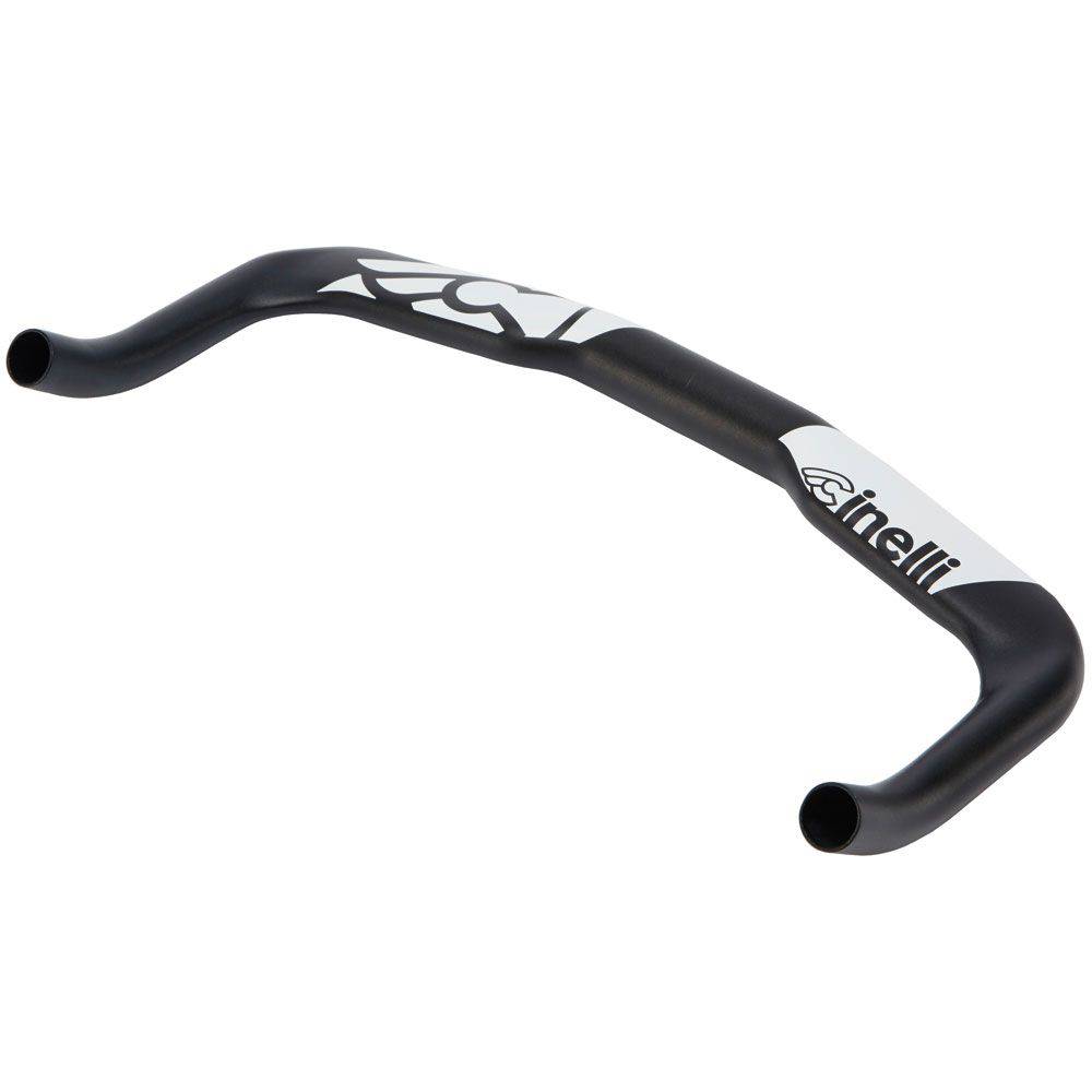 Cinelli Bullhorn Road Handlebar 40cm with 31.8mm clamp for cycling, featuring a lightweight aluminum construction and ergonomic design.
