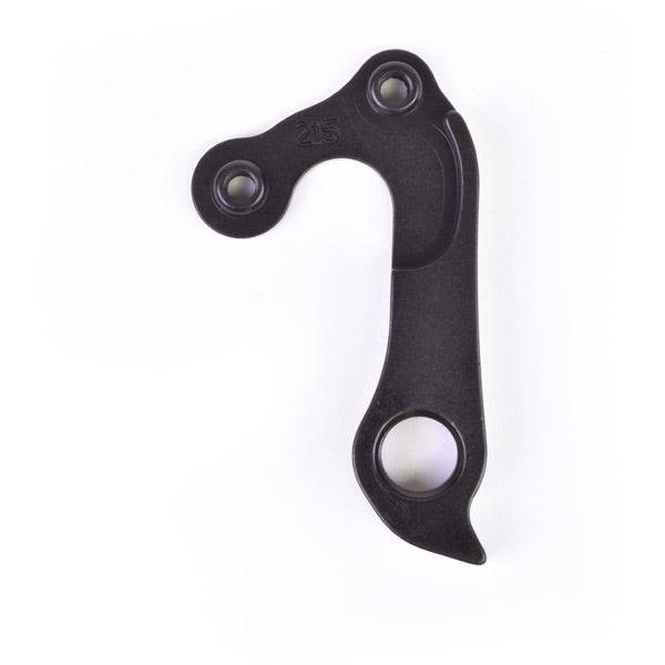 Wheels Manufacturing Replaceable Derailleur Hanger Dropout 215 for bicycle components, showcasing the sturdy metal part with mounting holes.