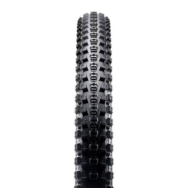 Maxxis Crossmark II dual compound MTB tyre with tread pattern, EXO protection, and tubeless ready design for mountain biking.