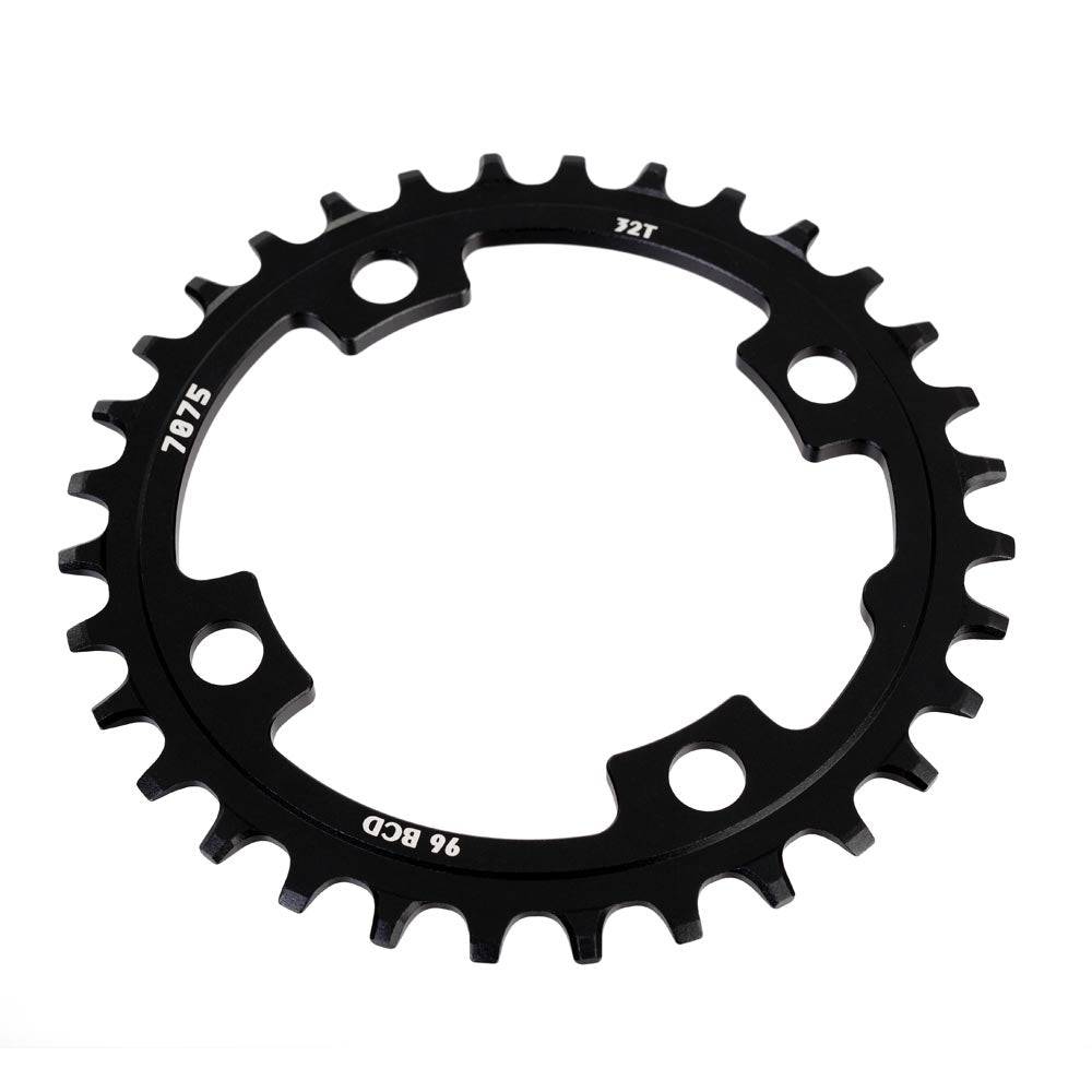SunRace CRMX00 narrow-wide MTB chainring with 96 BCD for 4-arm cranksets, designed for mountain bike components.