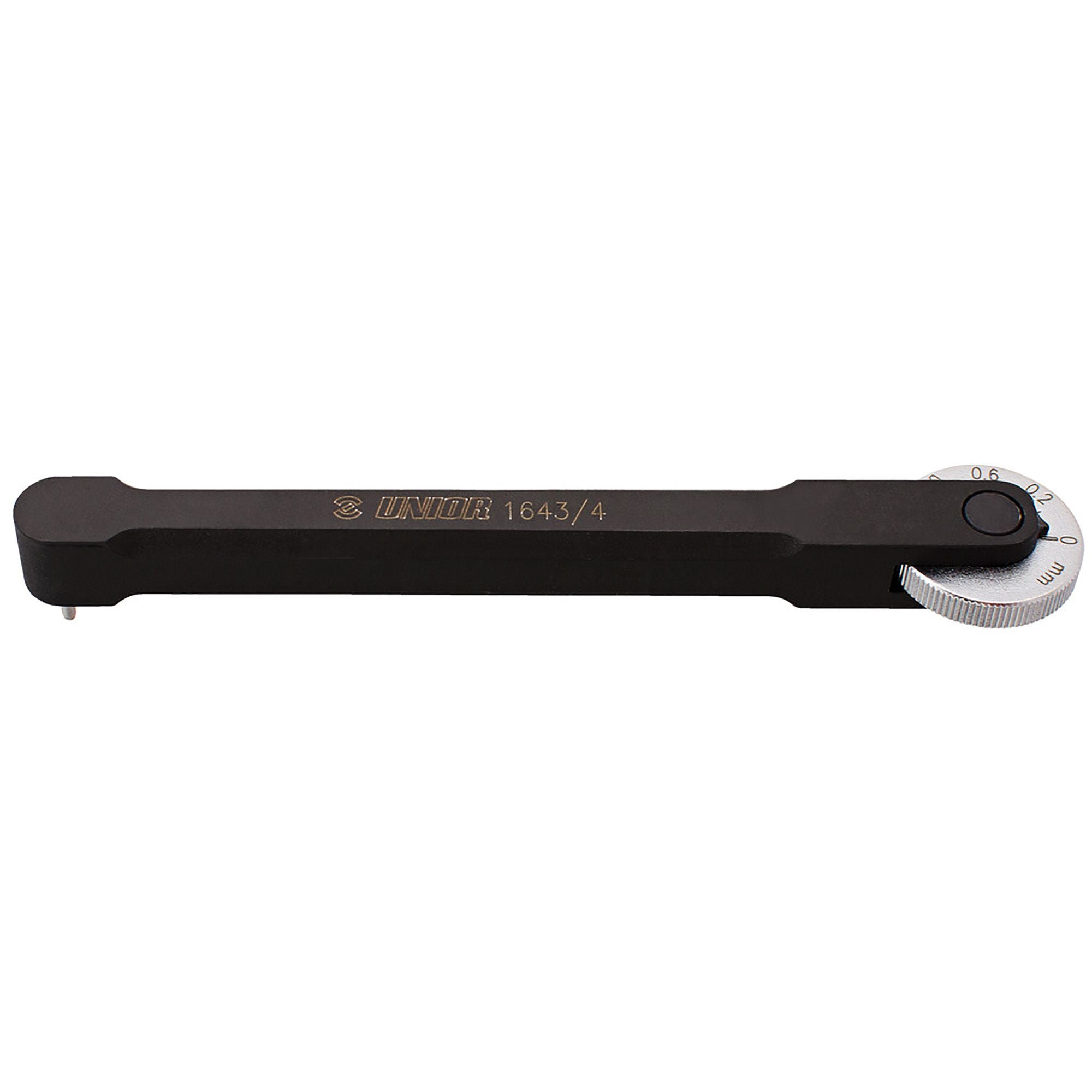 UNIOR Pro Chain Wear Indicator Tool for bike chains, showing measurements from 0 to 1.2mm for accurate chain wear assessment